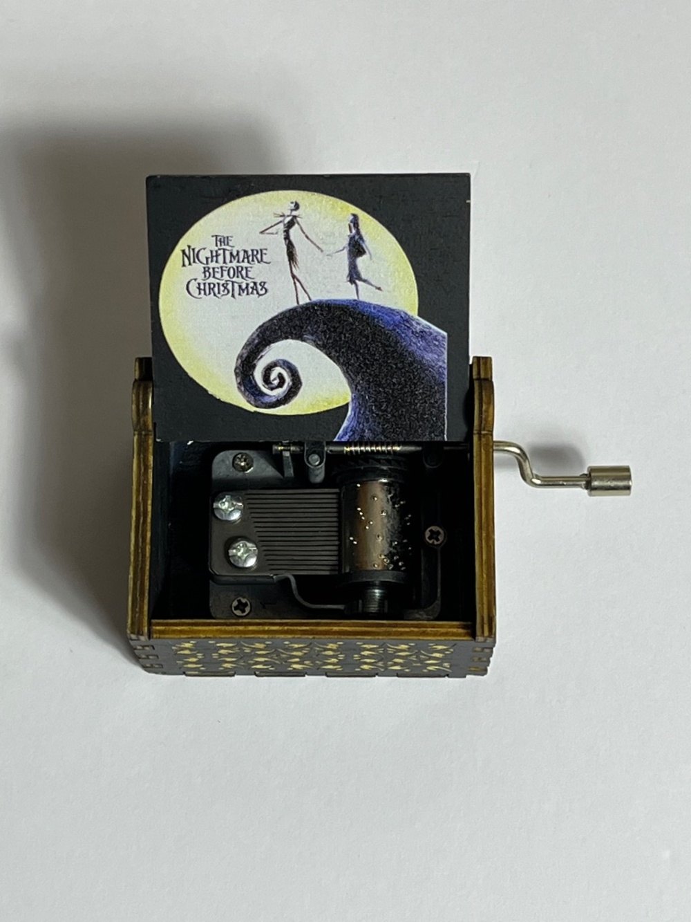 Nightmare Before Christmas NBC Jack Sally Hand Crank Wooden Music Box Musical